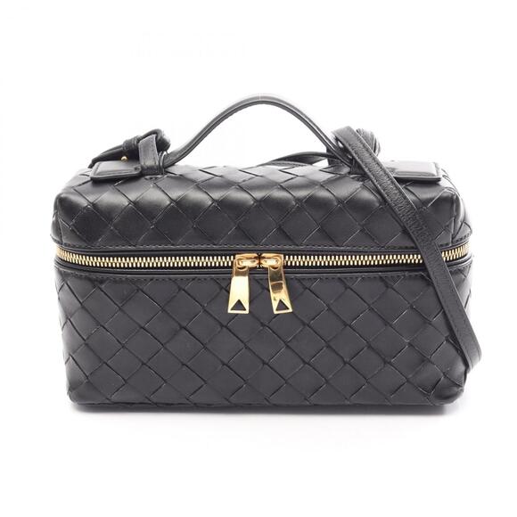 Bottega Veneta Handbags - BOTTEGA VENETA Black Leather Intrecciato Bag